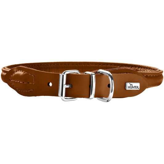HUNTER Round & Soft Elk halsband Cognac