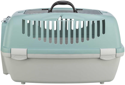 Trixie Transportbur Capri 3 Open, S: 40 × 38 × 61 cm, ljusgrå/sage