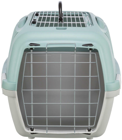 Trixie Transportbur Capri 3 Open, S: 40 × 38 × 61 cm, ljusgrå/sage