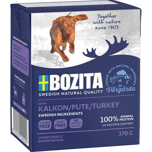 Bozita tetra bitar i gelé kalkon 370 g 6-pack