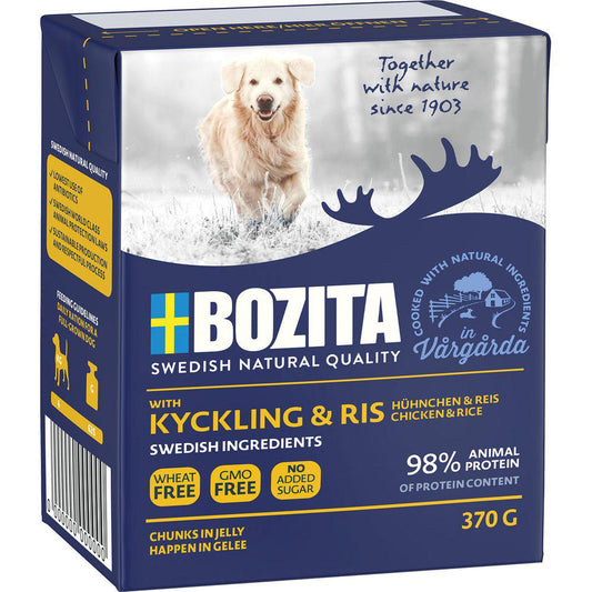 Bozita tetra bitar i gelé kyck/ris 370 g 6-pack