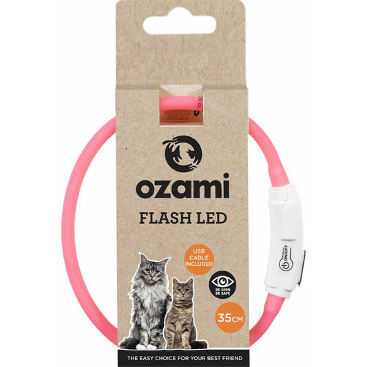 Ozami Halsband Flash Led Rosa 35cm