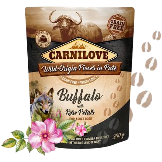 Carnilove Dog Pouch Paté Buffalo with Rose Petals